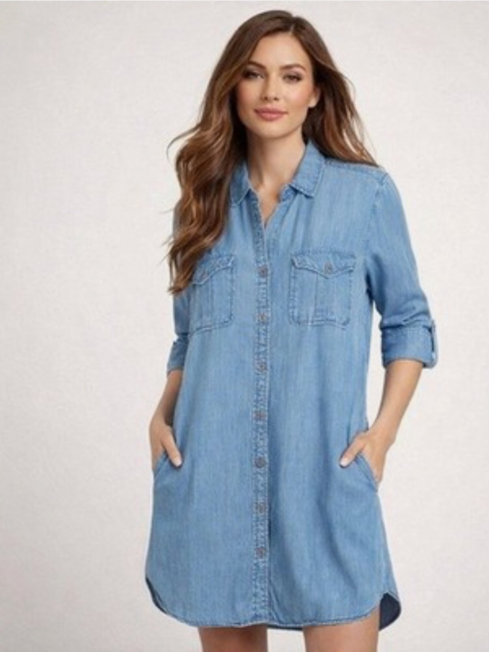 Philosophy Chambray Shirt Dress